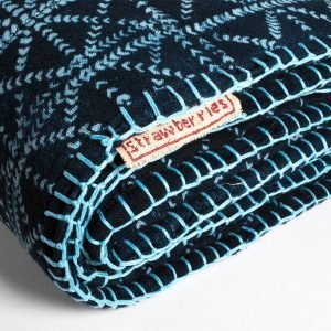 Dubbelzijdig indigo deken
