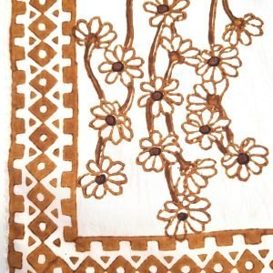 Zijden Shawl met blokprint